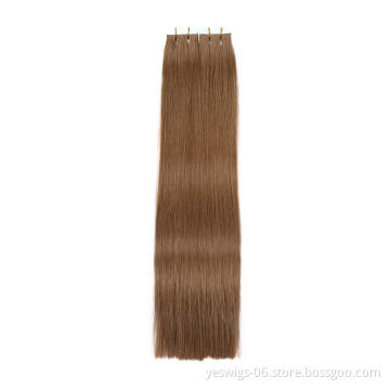 10 A Grade Mink Virgin Human Hair Weave Bundles Brazilian Tape In Extension Pure Color 6# Cheap Virgin Cuticle Aligned Hair